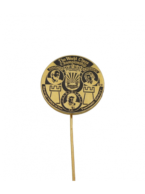 Fischer - Spassky 1992 badge (gold-colored)