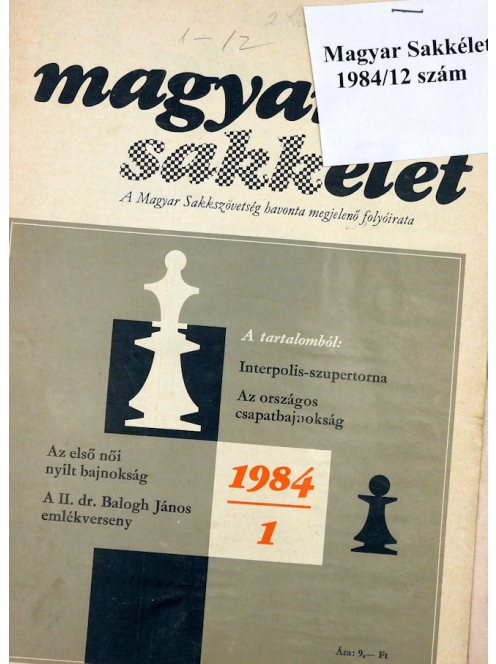 Magyar Sakkélet 1984/12 szám