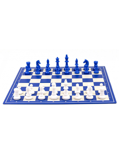 Chess set blue & white