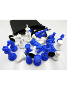 Chess set blue & white