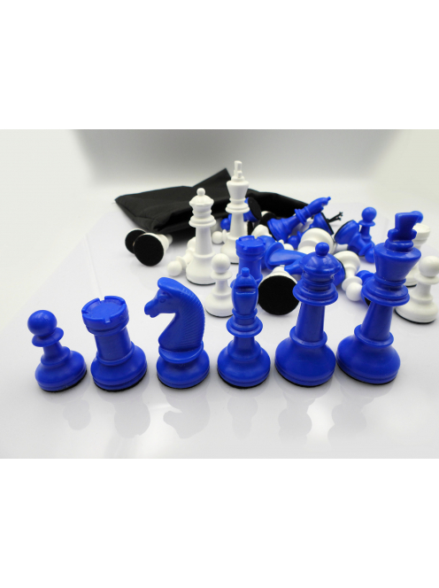 Chess set blue & white