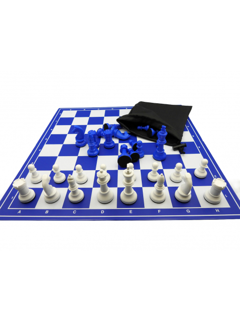 Chess set blue & white