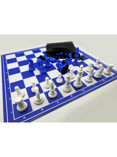 Chess set blue & white