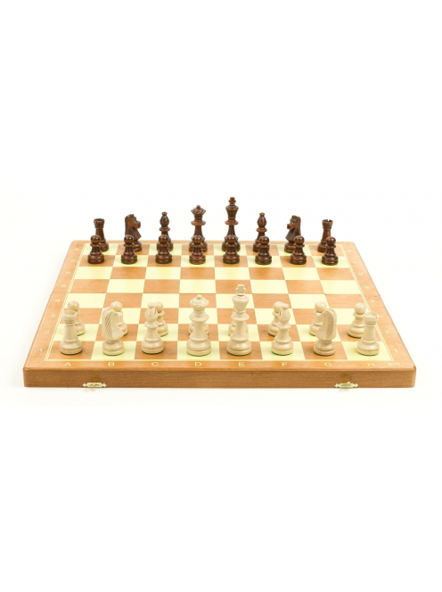 Tournament 6 chess set in wooden box (dark)