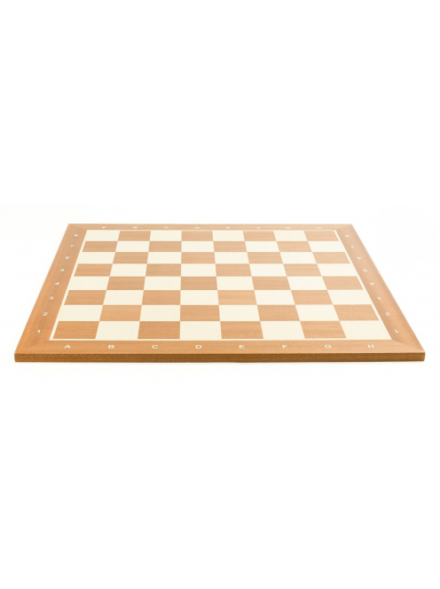 Inlaid wooden chessboard 57 mm (mahogany/maple) - dark