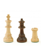 Legnica Tournament Wooden Chess Pieces (mahogany and natural)