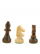 Legnica Tournament Wooden Chess Pieces (mahogany and natural)