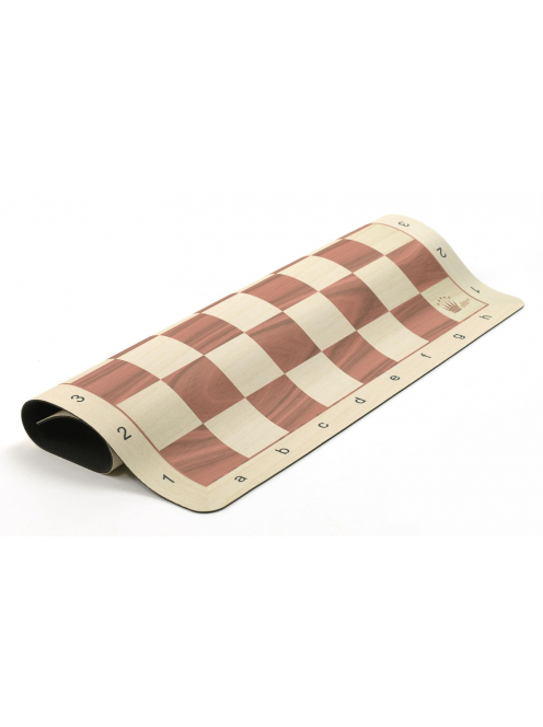 Vinyl neoprene chessboard 56 mm (mahogany and maple colored)