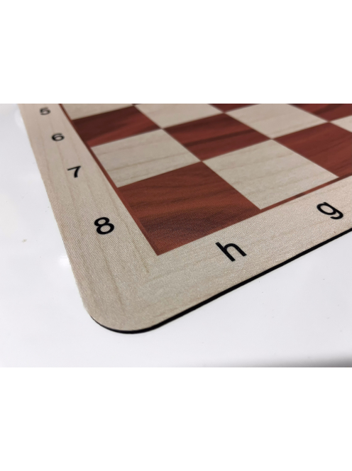 Vinyl neoprene chessboard 56 mm (mahogany and maple colored)