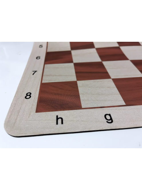 Vinyl neoprene chessboard 56 mm (mahogany and maple colored)