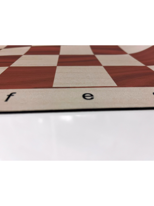 Vinyl neoprene chessboard 56 mm (mahogany and maple colored)