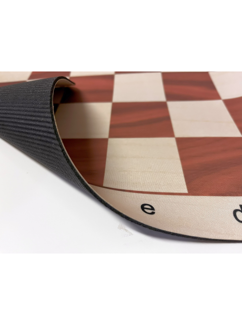 Vinyl neoprene chessboard 56 mm (mahogany and maple colored)