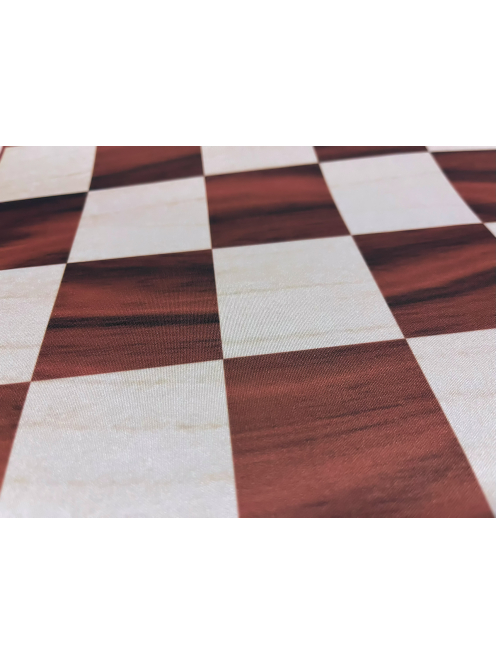 Vinyl neoprene chessboard 56 mm (mahogany and maple colored)