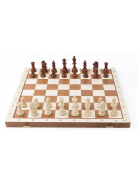 Tournament 6 inlaid chess set in wooden box (light)