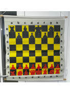 Roll-up pocketed demonstration chessboard