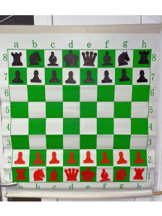 Roll-up magnetic demonstration chessboard