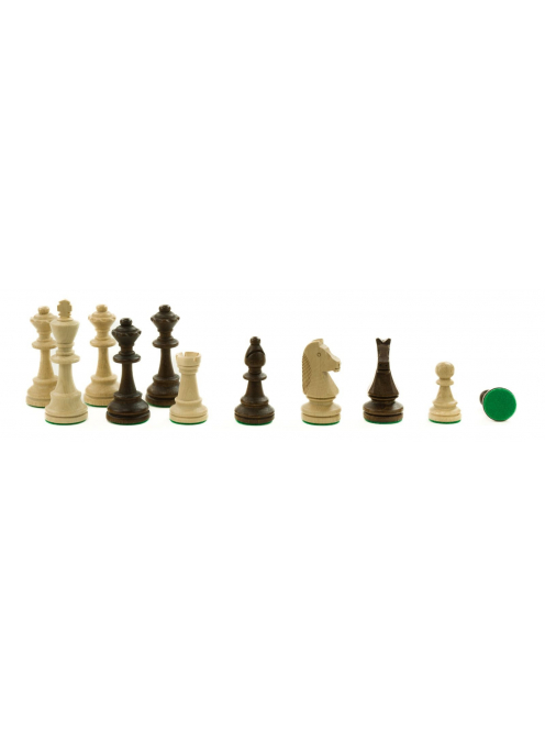 Tournament 6 Chess Pieces - 4 Queens - (natural/brown)