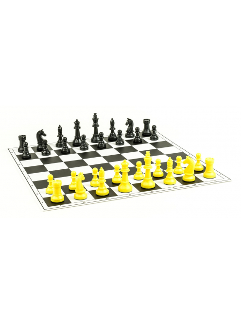 Chess set Dortmund (yellow/black)