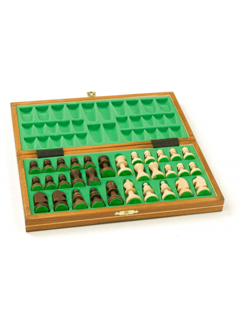 Wooden boxed magnetic chess set