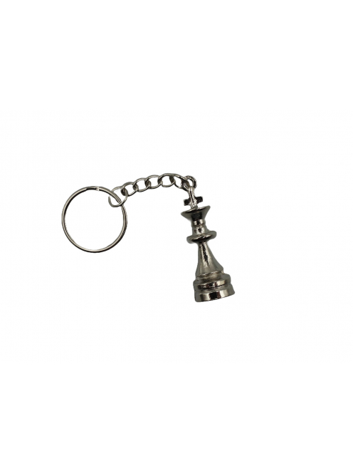 KING - Silver-colored metal keychain