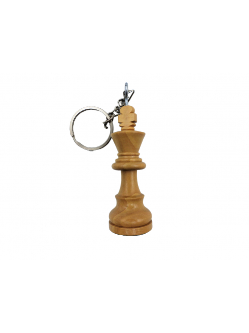 KING - Bright-colored wood keychain