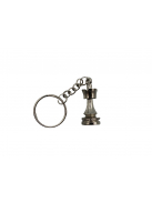 ROOK - Silver-colored metal keychain