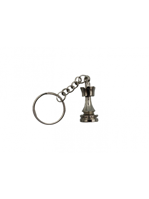 ROOK - Silver-colored metal keychain