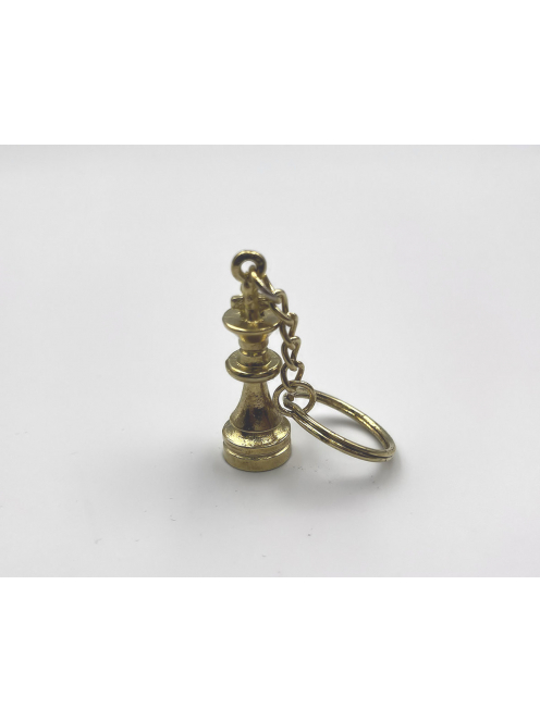 KING - Gold-colored metal keychain