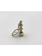 KING - Gold-colored metal keychain