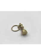 KING - Gold-colored metal keychain