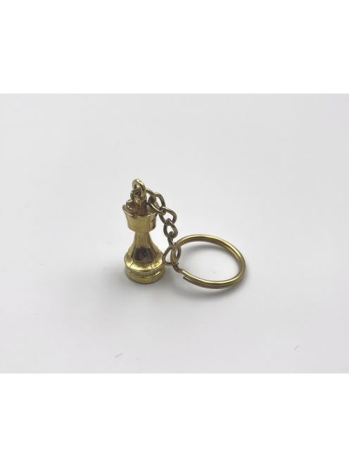 ROOK - Gold-colored metal keychain