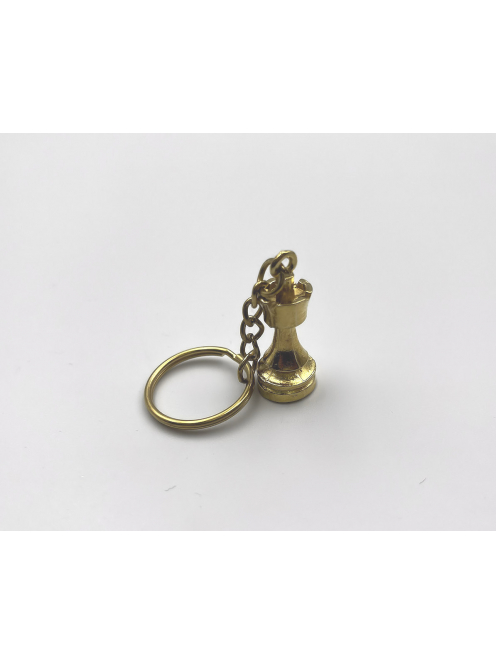 ROOK - Gold-colored metal keychain