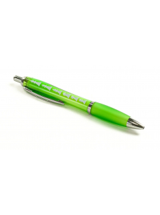 Ballpoint pen with chess motifs - Lime color