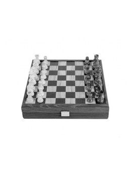 Wooden chess sets in boxes